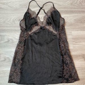 Victoria’s Secret lingerie dress black lace Medium